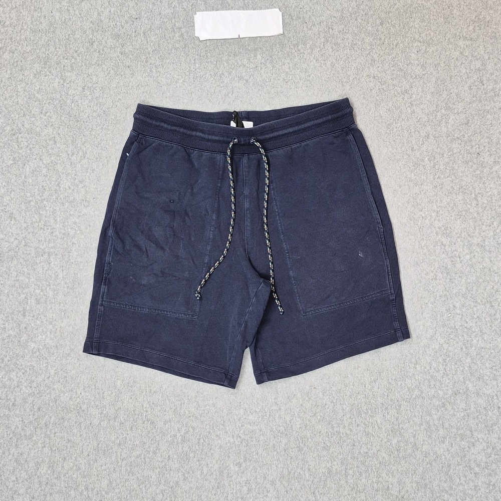 Rhone‎ Men Activewear Shorts S/P Navy Blue Sweat 7" Inseam